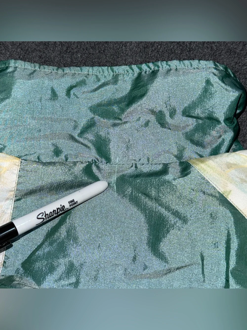 Vintage 80s 90s Color Block Abstract Pastel Windbreaker Full Zip Womens L Jacket